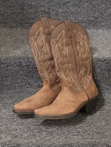 Laredo 5404 Brown Leather Boots Guacho Lea Vamp Fox Women&#39;s Size 7 W New... - $79.17