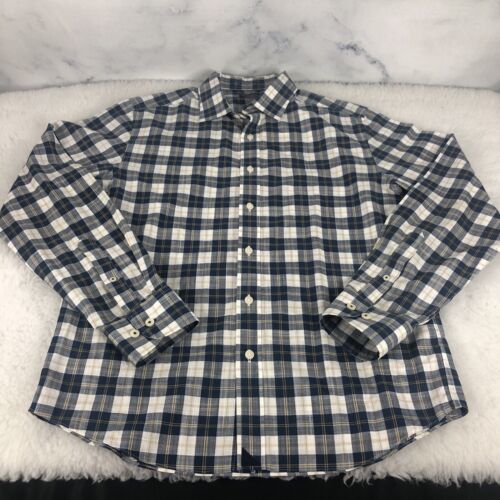Untuckit Mens Shirt Size Medium Slim Fit Plaid Button Up Long Sleeve - $18.66