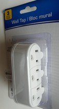 Electrical Extension Outlet Plug Taps White, Select: Fixed or Swivel - $2.99