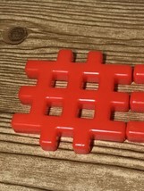 Lot Of 2 Little Tikes Wee Waffle Blocks 4&quot; Building Toys Red - £3.13 GBP