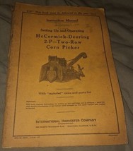 VINTAGE OWNERS MANUAL 1947 IH MCCORMICK DEERING 2pt  TWO ROW CORN PICKER - £18.67 GBP