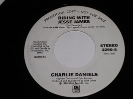 Charlie Daniels Emmylou Harris Riding With Jesse James 45 Rpm Record A&amp;M Promo - £12.77 GBP