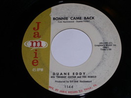 Duane Eddy Bonnie Came Back Lost Island 45 Rpm Record Vintage Jamie Label - £12.54 GBP