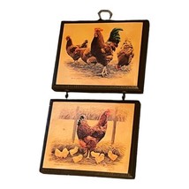 Vintage Farmhouse Wooden Rooster Chicken Wall Hanging By Michael Bartlett Chicks - £22.06 GBP