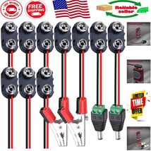 10pcs 9V Battery Connector with Snap Clips and Alligator Clips - Easy In... - $21.17 CAD