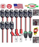 10pcs 9V Battery Connector with Snap Clips and Alligator Clips - Easy In... - $15.04