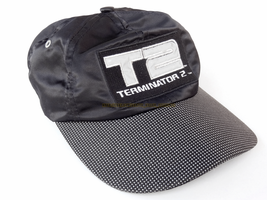 Vintage 1999 Kids Universal Studios Terminator T2 Hat Cap Schwarzenegger patch - £23.98 GBP