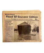 1987 Kennebec Flood Newspaper Morning Sentinel Maine Souvenir Edition DWHH7 - $49.99