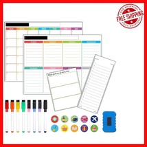 Versatile Magnetic Whiteboard Calendar Trio with Markers for Effortless ... - $633.03 MXN