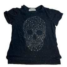 Zara Black Kids Studded Skull Tee Size 4 - $15.48