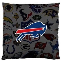 Buffalo Bills Home Decal Sofa Pillow Case Square Cushion Cover By Fanmagz - £19.26 GBP