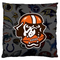 Cleveland Browns Home Decal Sofa Pillow Case Square Cushion Cover By Fan... - £19.58 GBP