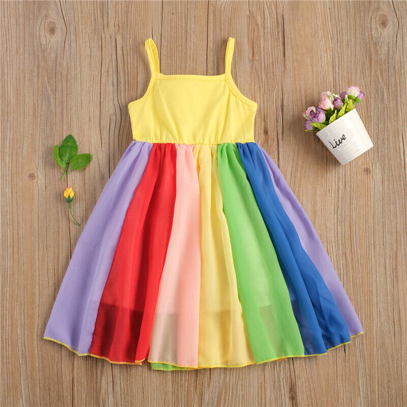 NEW Rainbow Girls Tulle Twirl Dress 2T 3T 4T 5T 6 - $4.79+