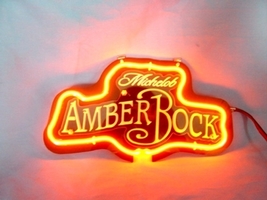 Michelob Amber Bock 3D Acryl Neon Sign 11&quot;x8&quot; - $69.00
