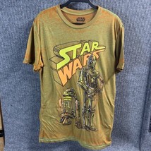 Star Wars T-Shirt Mens Medium (38/40) R2D2 C-3PO Brown Orange LucasFilm ... - $9.46