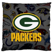 Green Bay Packers Home Decal Sofa Pillow Case Square Cushion Cover By Fa... - £19.55 GBP