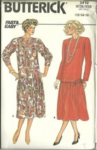 Butterick Sewing Pattern 3410 Misses Womens Dress Size 12 14 16 New - £7.98 GBP