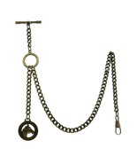 Albert Chain Bronze Pocket Watch Chain for Men Horse Head Medal Fob T Ba... - $12.50+