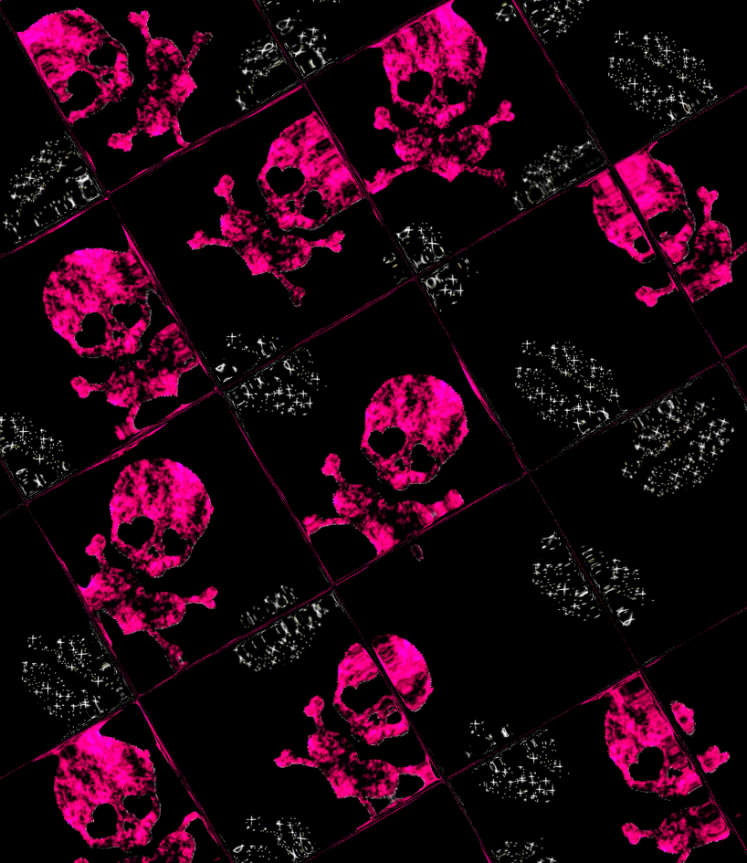 Elliz Clothing Gothic Pink Skulls Saddle Handbag Item image 4