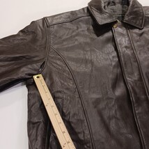 Excelled RN# 20849 Men's Brown Full Zip Pockets Leather Jacket Size Large  image 4