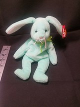 Ty Hippity the Pastel Green Bunny Rabbit Beanie Babies With Tag - $4.61