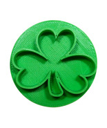 3 Leaf Clover Shamrock St Patricks Day Cookie Stamp Embosser Made In USA... - $3.99