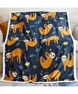 Zevrez Sloth Blanket Cute Sloth Gifts For Adults Kids Sloths, Sloth 3, 4... - £25.79 GBP