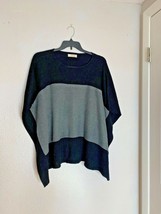 Orange Fashion Village Womens One Size Oversized Sweater Poncho jacket Gray Blac - £18.13 GBP