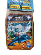 Coca-Cola Collectible Crayon Holder Advertising Tins Polar Bear Merry Go... - $15.60 CAD