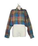 Tuttle Distinctive Sportswear Golf Viyella L Button Up Cropped Shirt Pla... - $20.48