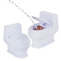 4 Inch Squirt Toilet - Gag Gift For Kids And Adults With 3D Poo Emoticon - Lift  - £20.60 GBP