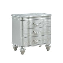 Landmark Traditional Silver 3-Drawer Wood Nightstand with Metal Pulls - $717.68 CAD