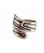 Danny Dennis Argent Sterling Drapé Taille Bague 3 Main Forgé Magnifique - $78.69
