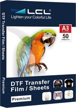 Lcl 50 Sheets Dtf Transfer Film Paper A3(11.7&quot; X 16.5&quot;) Pretreat Sheets,... - £29.74 GBP