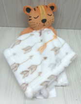 SL Home Fashions orange sleeping tiger brown arrows Security Blanket baby lovey - $25.98