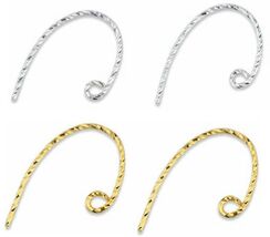 4 PCS Genuine 925 Sterling Silver Earring Findings Twist &quot;U&quot; &quot;9&quot; Hooks E... - $4.58 CAD