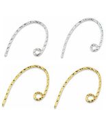 4 PCS Genuine 925 Sterling Silver Earring Findings Twist &quot;U&quot; &quot;9&quot; Hooks E... - $4.59 CAD