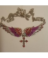 Angel Wing Christian Woman&#39;s Necklace Red Jewelry - £11.74 GBP
