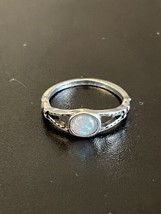 Vintage Simulated Opal Stone Silver Plated Woman Ring Size 4.75 - £5.45 GBP