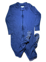 Hanna Andersson 2T Navy Blue PJs Toddler One Piece Zip Pajamas - £7.90 GBP