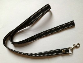 Small Black/ Stainless Braided Nylon Dog Leash w/Handle for Dog Training Walking - £10.24 GBP