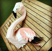 Flamingos papercraft template - £7.84 GBP