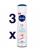 Nivea FRESH FRUITY 0% Aluminum deodorant spray 3 x 150ml FREE SHIP - £25.53 GBP