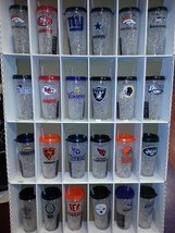 Nfl Tumbler Cup W/ Straw Freezer Glass 16oz Refreezeable CUP=--MANY Available - £15.97 GBP