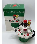 Warner Brothers Looney Tunes Tweety &amp; Sylvester Christmas Teapot - $89.78 CAD