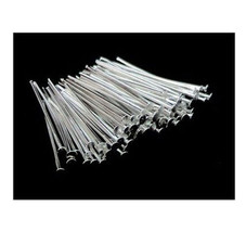 500Pcs 40mm Silver Plated Head Pins Jewellery Bead Findings Connector - £12.57 GBP