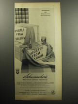 1957 Schumacher Belgian Linen Fabrics Ad - Designed for Distinctive Decorating - £14.73 GBP