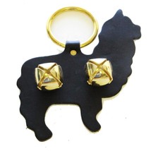 ALPACA DOOR CHIME - BLACK LEATHER w/ BRASS SLEIGH BELLS Amish Handmade i... - £20.08 GBP