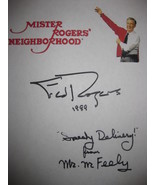 Mister Rogers&#39; Neighborhood Signed TV Script Screenplay Autograph Fred R... - £13.31 GBP