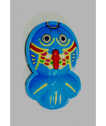 New Vintage Rare Blue Tinplate Goldfish Decoration 4&quot;Jingle Bell Made in... - $4.90